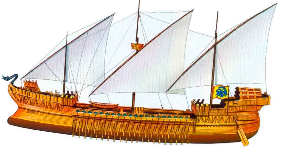 Византийский военный корабль дромон