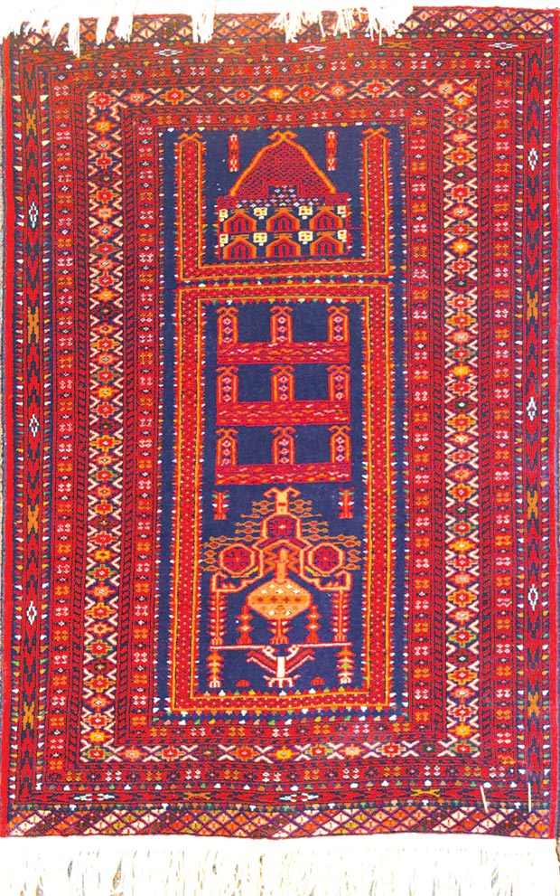 Анатолийский молитвенный коврик (Муса Басаран (Musa Basaran) 125х80 см, конец 20 в., шерсть)
