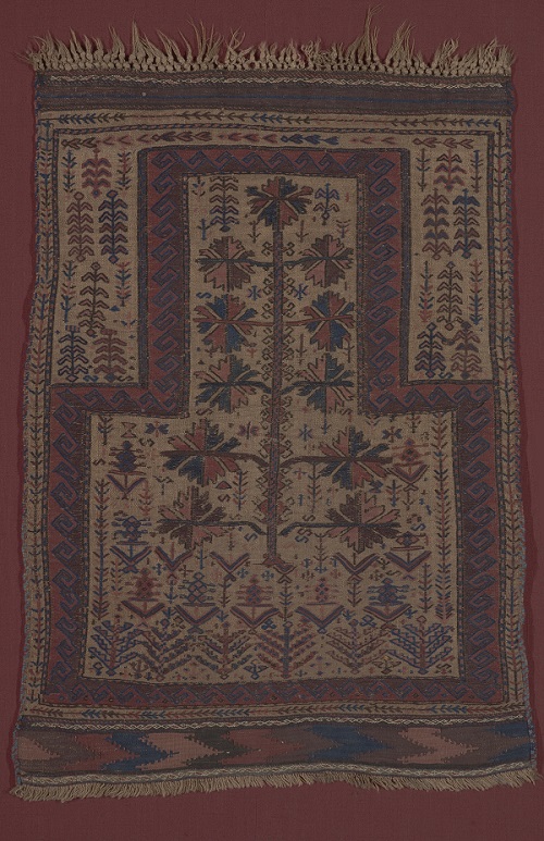 Молитвенный коврик с изображением древа жизни, 1880-е годы