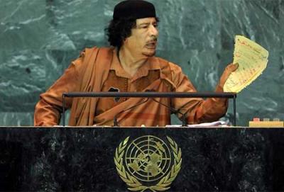 В сентябре 2009 года Каддафи побывал в США, где впервые появился на заседании Генеральной Ассамблеи ООН