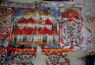 Частично сохранившаяся фреска, Мечеть подмастерьев, Берат