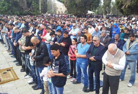 Впервые за последние месяцы Аль-Аксу заполнили тысячи молящихся разных возрастов