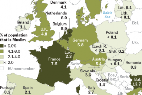 В Германии и Франции обитают крупнейшие мусульманские общины среди стран-членов ЕС