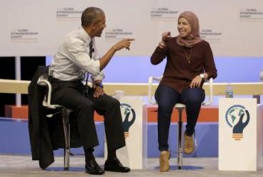Мусульманка дискутировала на одной сцене с Обамой и Цукербергом