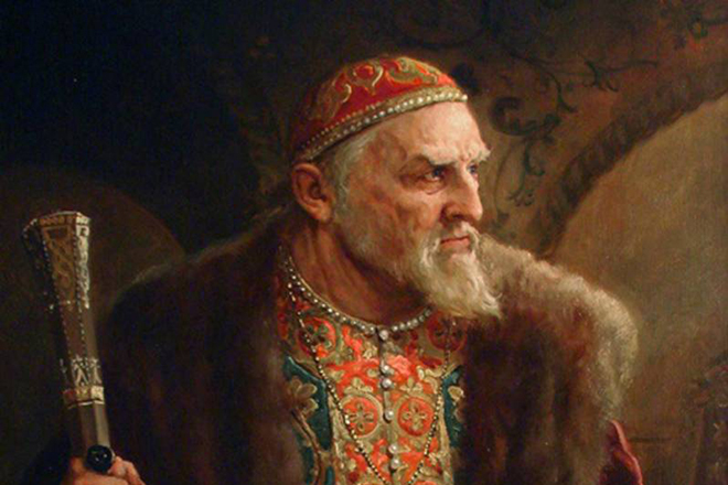Тафья на голове царя Ивана Грозного