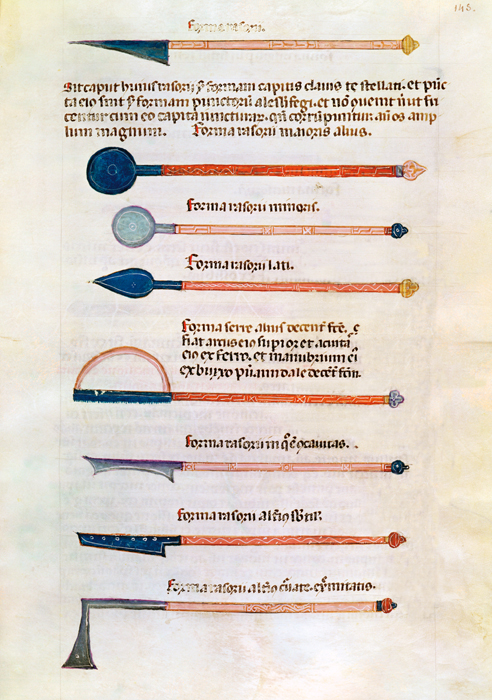 Изображения хирургических инструментов с комментариями аз-Захрави в латинском переводе были распространены в Европе в XIV в.