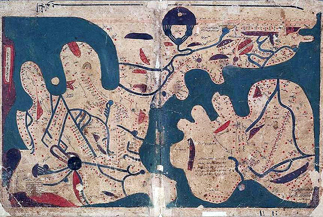 Карта из «Книги диковинок», XI в.