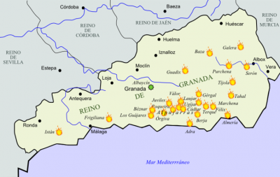 Очаги восстаний в Гранадском эмирате