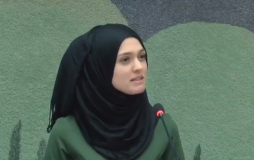 Amal Kassir talks at UN Geneva Office