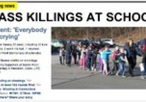 14 декабря молодой человек застрелил свою мать, после чего проник в здание начальной школы в городе Ньютаун, штат Коннектикут, где из автоматического оружия убил 20 детей и 6 взрослых.