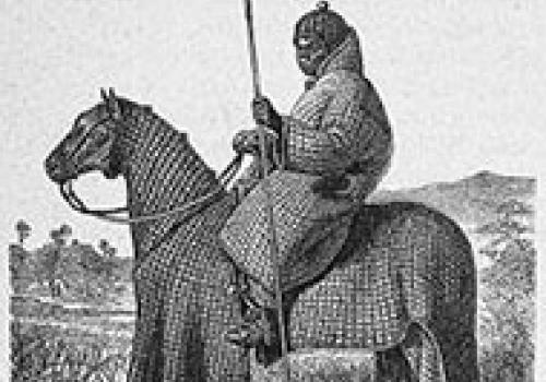 Изображение воина побывавшем в Багирми в 1823 г.