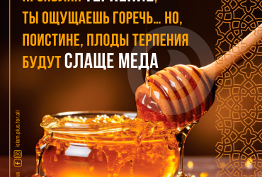 Проявляя терпение, ты ощущаешь горечь...